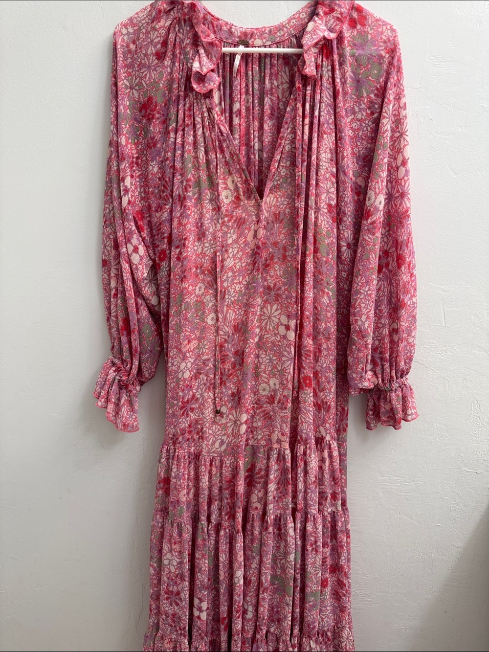 Free People Pink Floral Maxi Dress